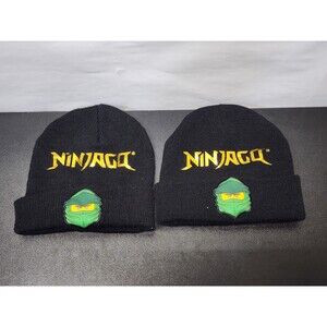 Lot Of 2 H&M Boys Lego Figure Ninjago Hat Beanie Cap Winter One Size.